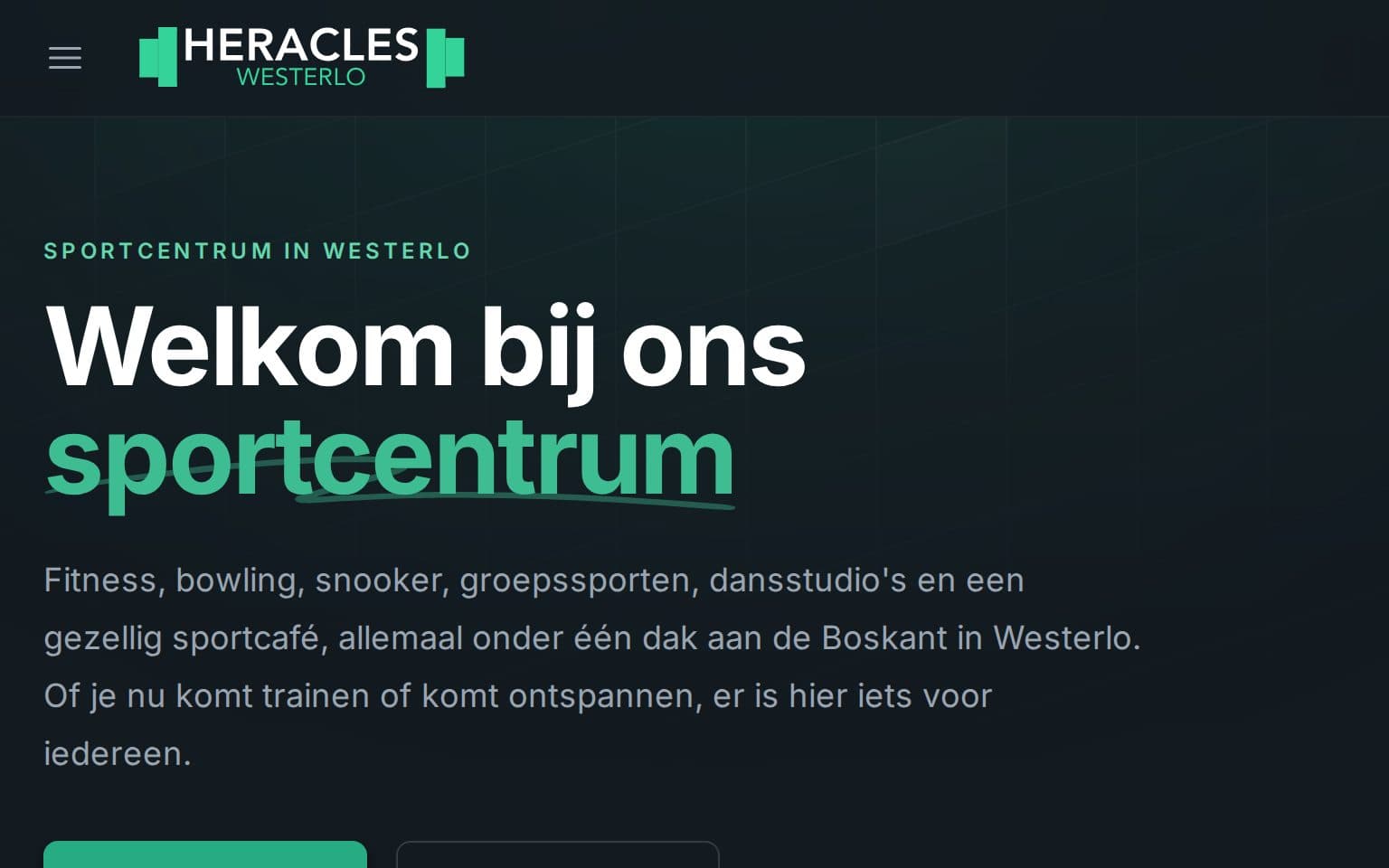 De homepage van heracleswesterlo.be